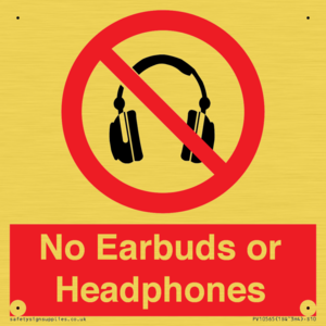 No Earbuds or Headphones